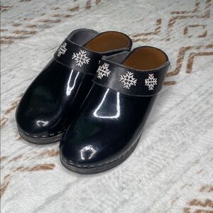 Hannah Anderson Vintage Clogs Handmade From Wood And Leather Woman's 37